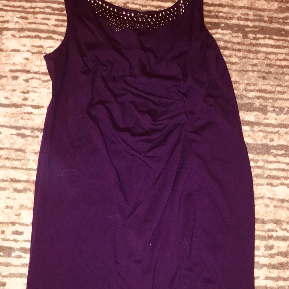 Purple midi dress